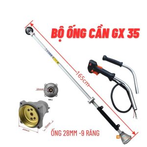 Bộ Ống Cần Máy Cắt Cỏ GX35 – Dài 165cm | Ống 28mm – 9 Răng | Phù Hợp Máy Cắt Cỏ Đeo Lưng